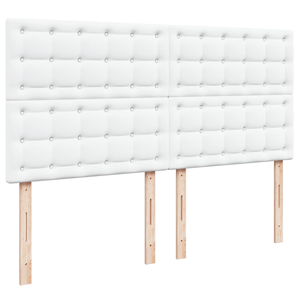 vidaXL Ottoman-Bett mit Matratze & LEDs Weiß 160x200 cm Kunstleder