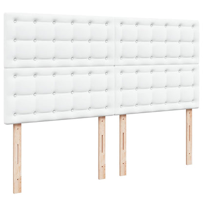 vidaXL Ottoman-Bett mit Matratze & LEDs Weiß 160x200 cm Kunstleder
