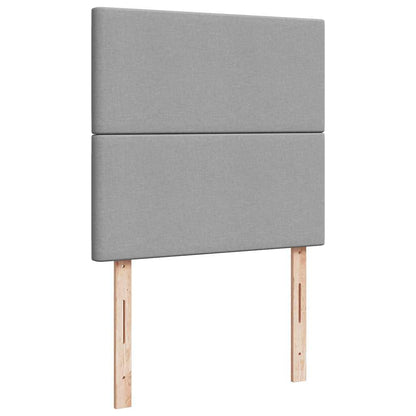 vidaXL Lit ottoman avec matelas et LED gris clair 80x200 cm tissu