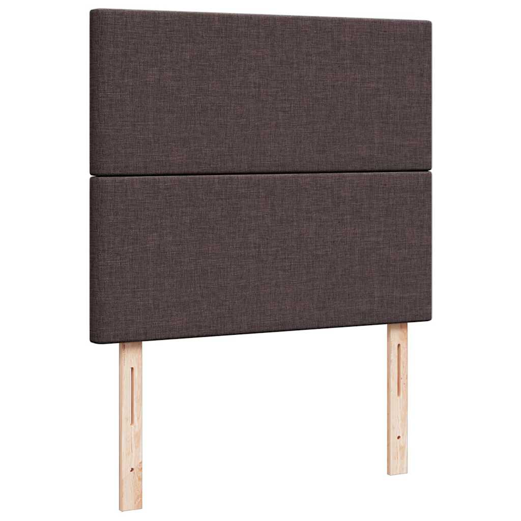 vidaXL Ottoman-Bett mit Matratze & LEDs Dunkelbraun 120x190 cm Stoff
