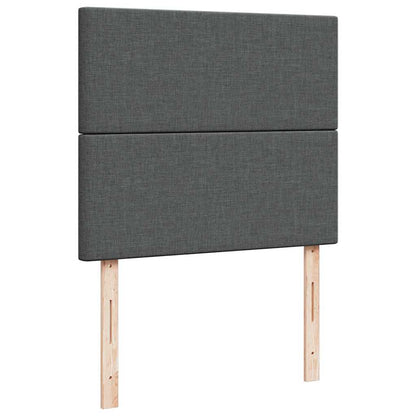 vidaXL Lit ottoman avec matelas et LED gris foncé 120x200 cm tissu