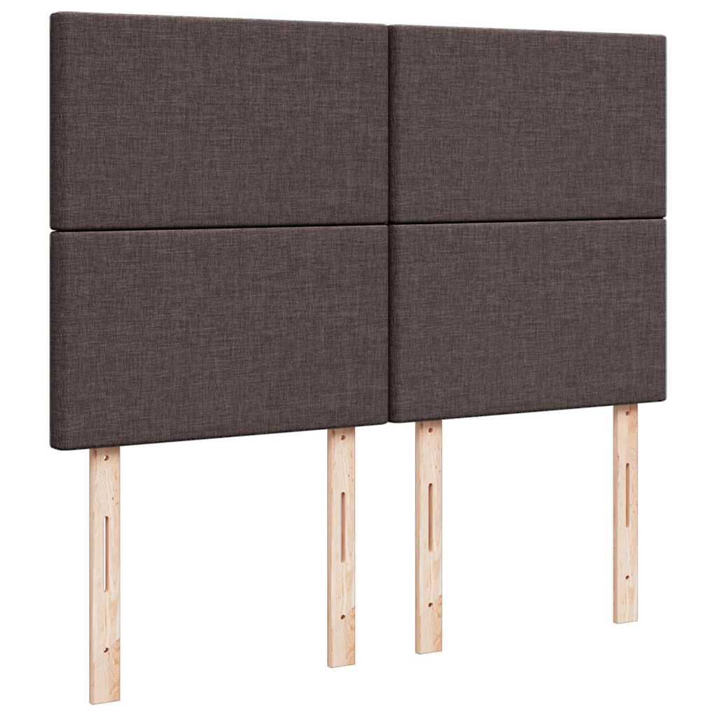 vidaXL Ottoman-Bett mit Matratze & LEDs Dunkelbraun 140x190 cm Stoff