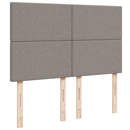 vidaXL Ottoman-Bett mit Matratze & LEDs Taupe 140x200 cm Stoff