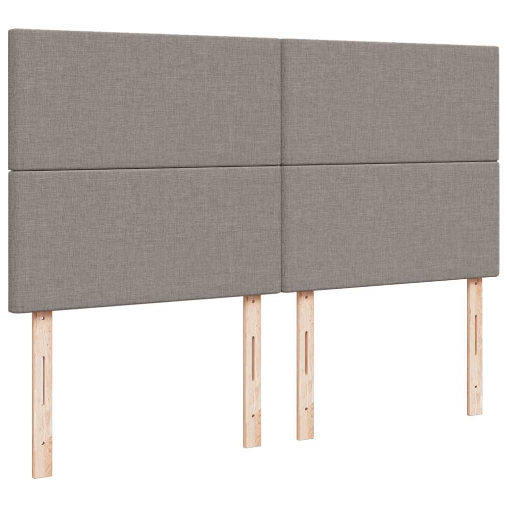 vidaXL Ottoman-Bett mit Matratze & LEDs Taupe 180x200 cm Stoff