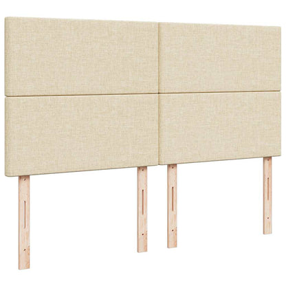 Ottoman-Bett mit Matratze & LEDs Creme 180x200 cm Stoff