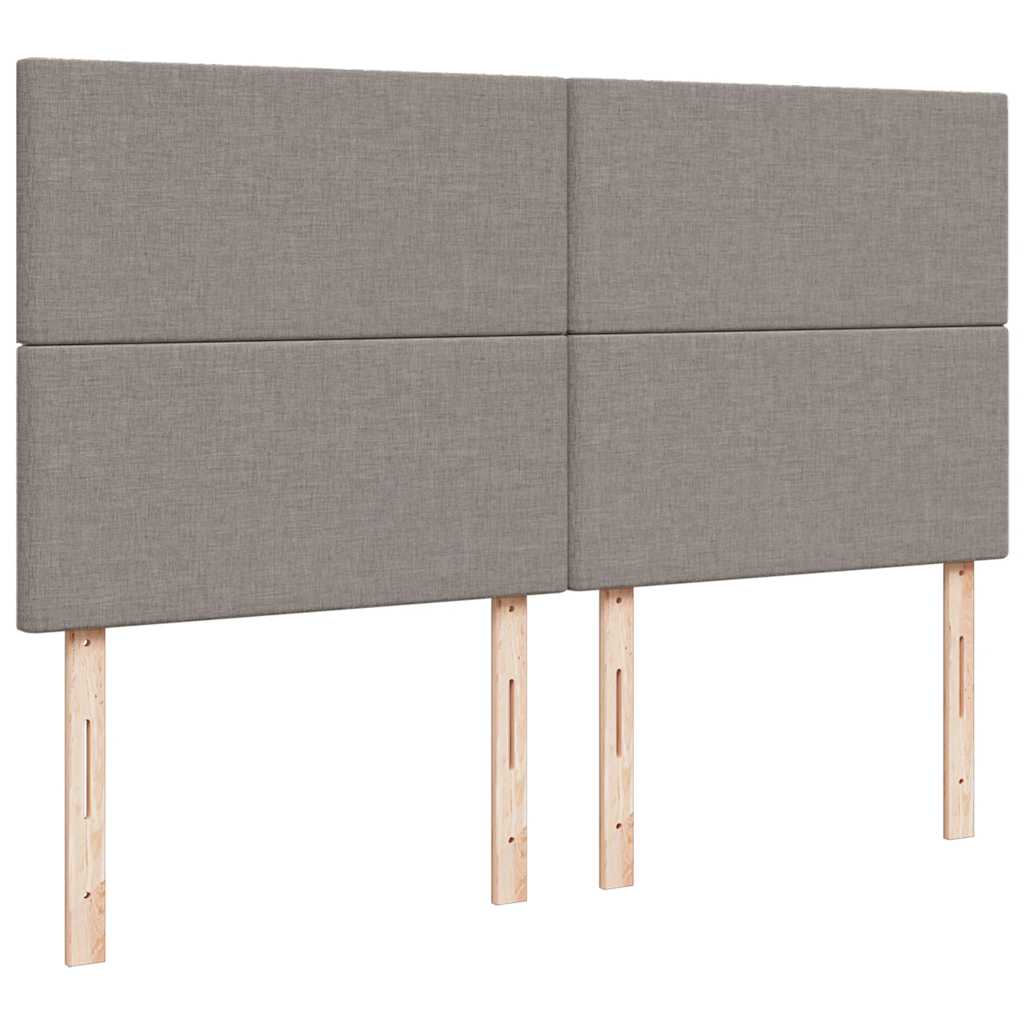vidaXL Ottoman-Bett mit Matratzen & LEDs Taupe 200x200 cm Stoff