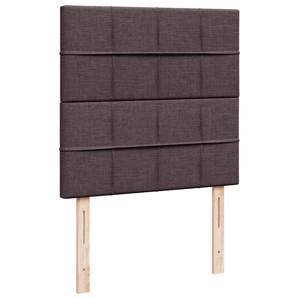 vidaXL Ottoman-Bett mit Matratze & LEDs Dunkelbraun 100x200 cm Stoff