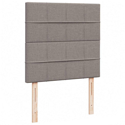 vidaXL Ottoman-Bett mit Matratze & LEDs Taupe 100x200 cm Stoff