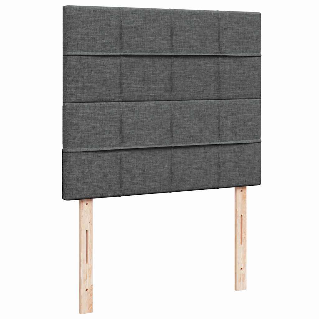 vidaXL Ottoman-Bett mit Matratze & LEDs Dunkelgrau 120x190 cm Stoff