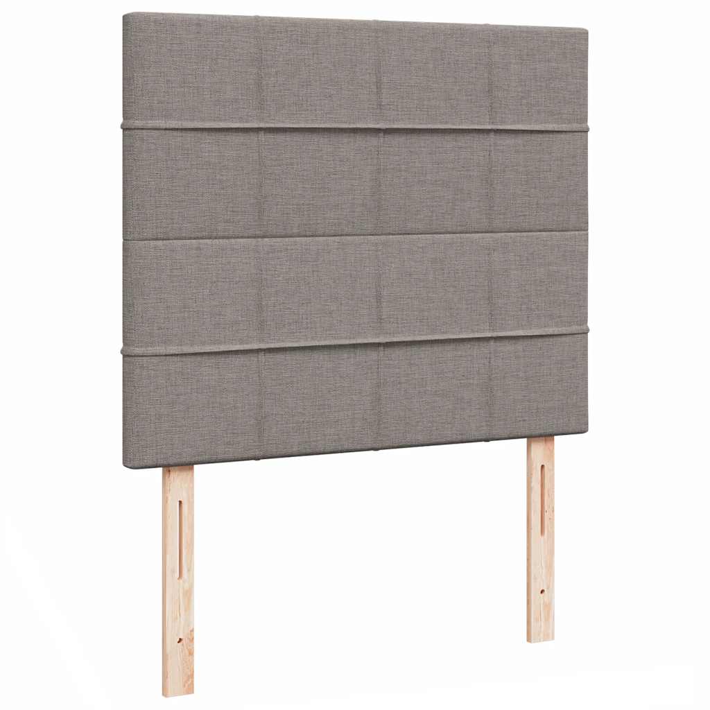 vidaXL Ottoman-Bett mit Matratze & LEDs Taupe 120x190 cm Stoff