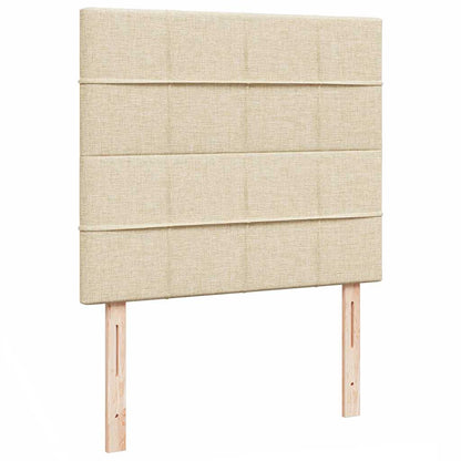 vidaXL Lit ottoman avec matelas et LED Crème 120x190 cm Tissu