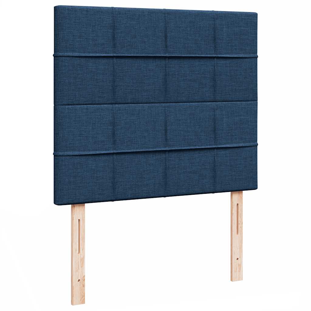 vidaXL Lit ottoman avec matelas et LED bleu 120x190 cm tissu