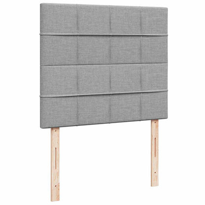 vidaXL Lit ottoman avec matelas et LED Gris clair 120x200 cm Tissu
