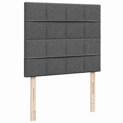 Ottoman-Bett mit Matratze & LEDs Dunkelgrau 120x200 cm Stoff