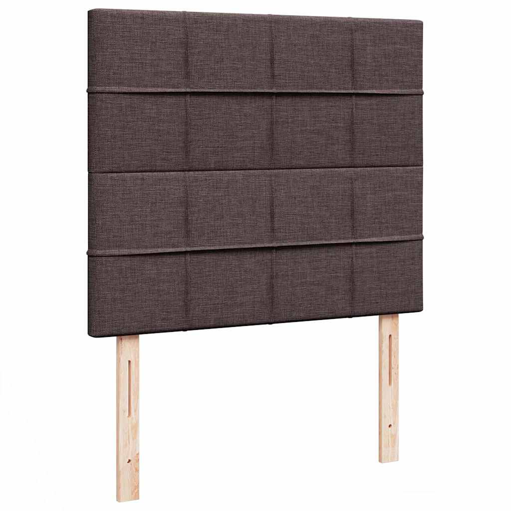 vidaXL Ottoman-Bett mit Matratze & LEDs Dunkelbraun 120x200 cm Stoff