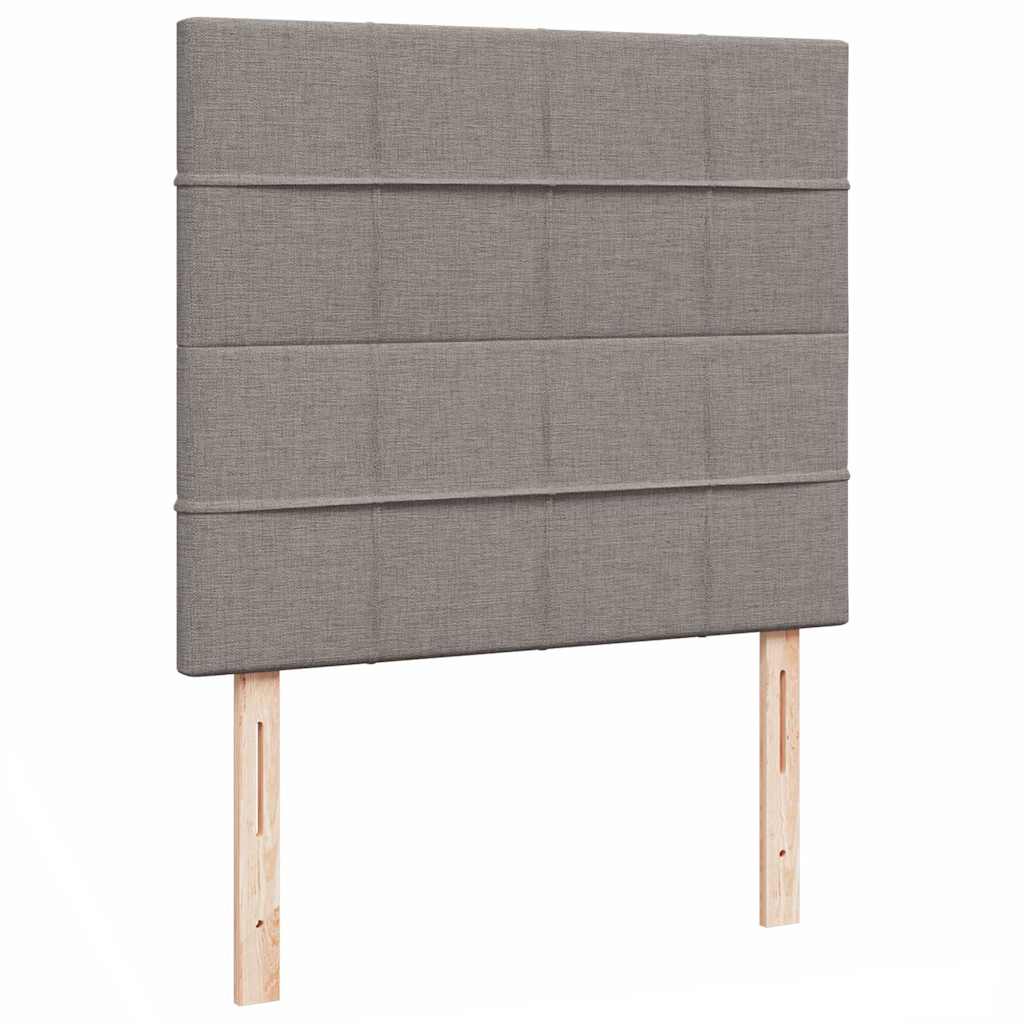vidaXL Ottoman-Bett mit Matratze & LEDs Taupe 120x200 cm Stoff