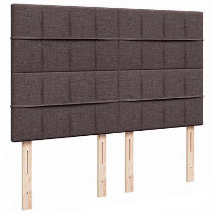 vidaXL Ottoman-Bett mit Matratze & LEDs Dunkelbraun 140x200 cm Stoff