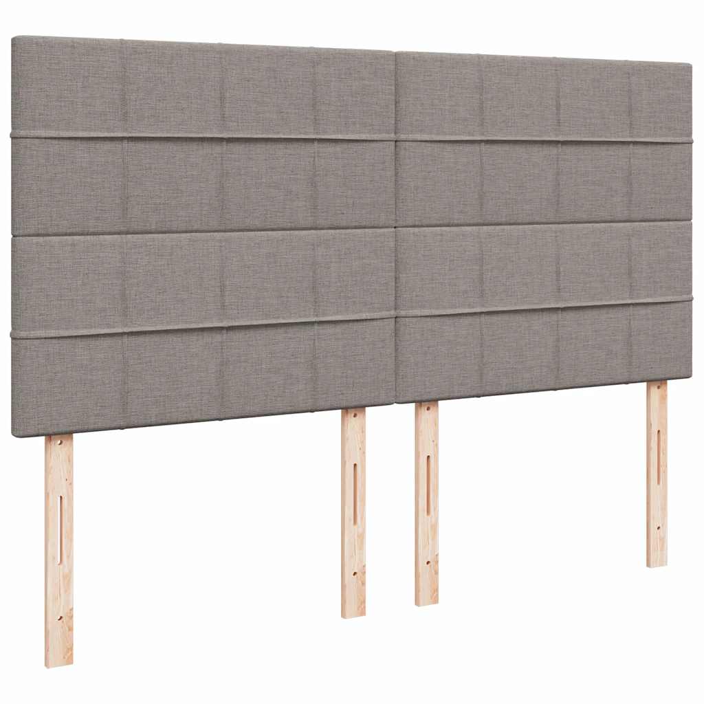 vidaXL Ottoman-Bett mit Matratze & LEDs Taupe 180x200 cm Stoff