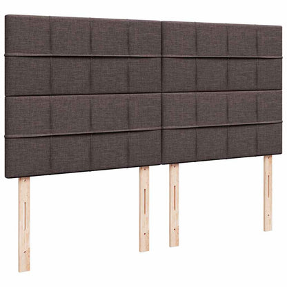 vidaXL Lit ottoman avec matelas et LED Marron foncé 200x200 cm Tissu