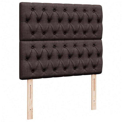 vidaXL Lit ottoman avec matelas et LED Marron foncé 120x190 cm Tissu