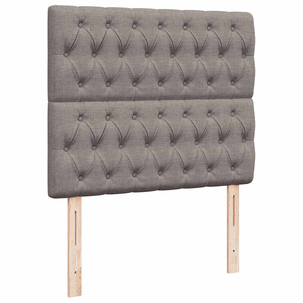 Ottoman-Bett mit Matratze & LEDs Taupe 120x200 cm Stoff