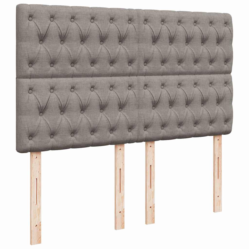 vidaXL Lit ottoman avec matelas et LED Taupe 140x200 cm Tissu