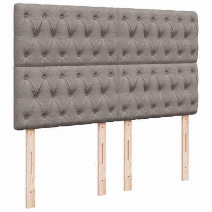 vidaXL Lit ottoman avec matelas et LED Taupe 140x200 cm Tissu