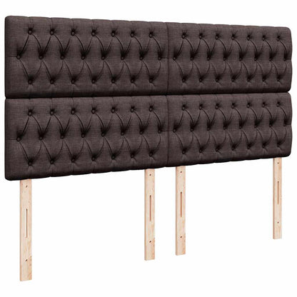vidaXL Ottoman-Bett mit Matratze & LEDs Dunkelbraun 180x200 cm Stoff