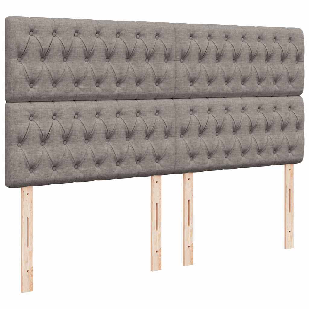 vidaXL Lit-coffre avec matelas et LED taupe 200x200 cm Tissu