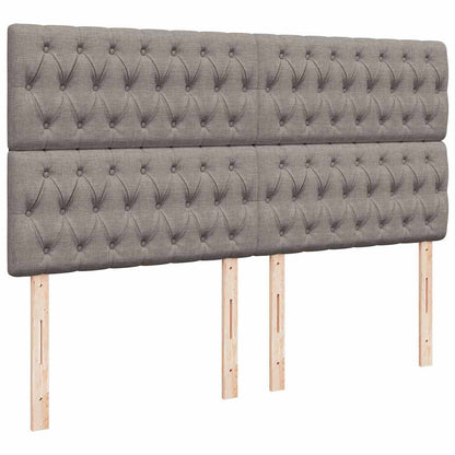 vidaXL Lit-coffre avec matelas et LED taupe 200x200 cm Tissu