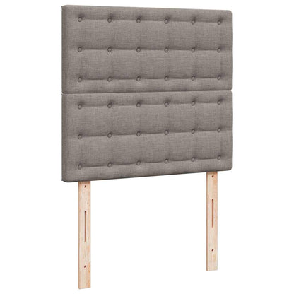 Ottoman-Bett mit Matratze & LEDs Taupe 80x200 cm Stoff