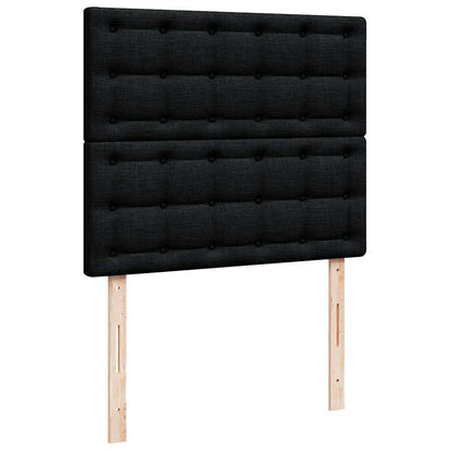 vidaXL Lit ottoman avec matelas et LED Noir 120x190 cm Tissu