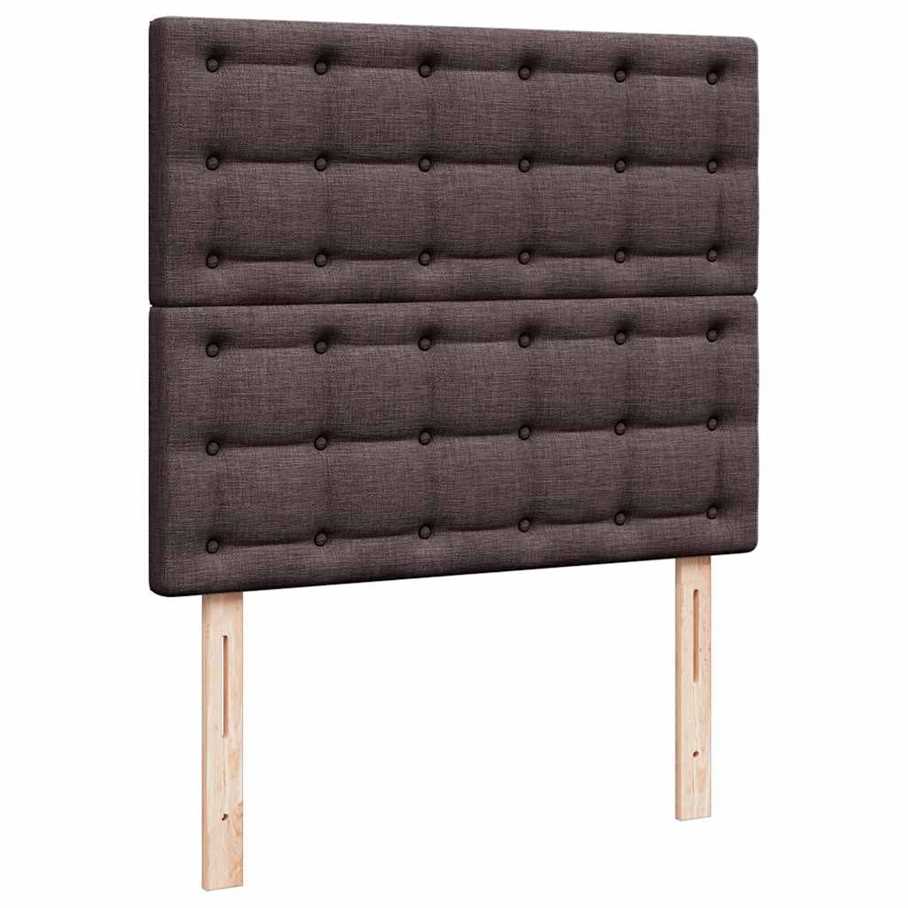 vidaXL Ottoman-Bett mit Matratze & LEDs Dunkelbraun 120x190 cm Stoff