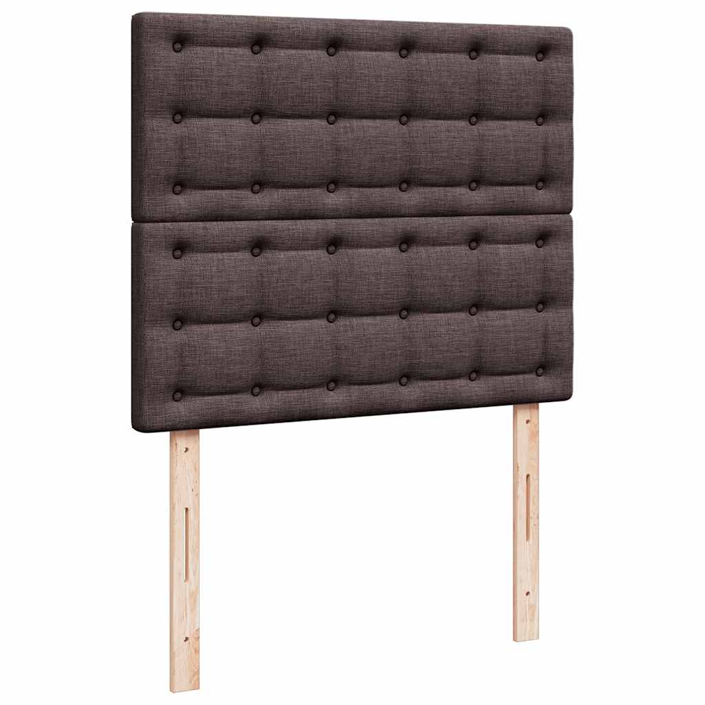 vidaXL Lit ottoman avec matelas et LED Marron foncé 120x200 cm Tissu