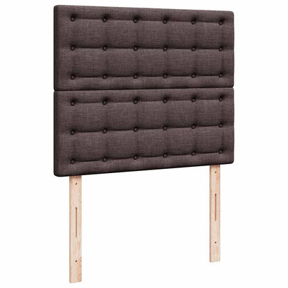 vidaXL Lit ottoman avec matelas et LED Marron foncé 120x200 cm Tissu