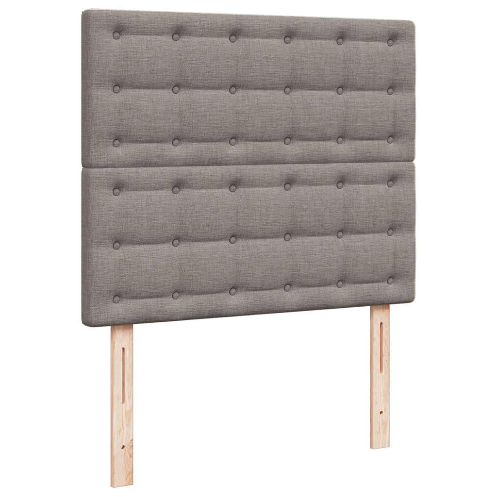 vidaXL Ottoman-Bett mit Matratze & LEDs Taupe 120x200 cm Stoff