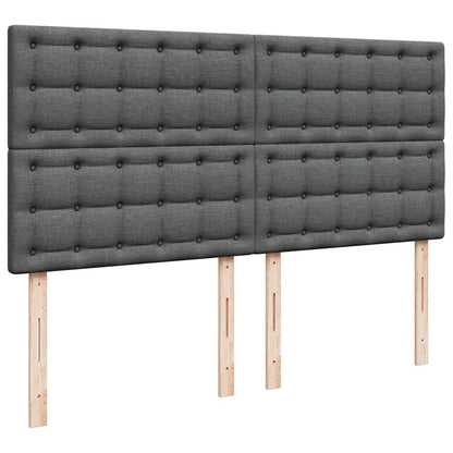 vidaXL Ottoman-Bett mit Matratze & LEDs Dunkelgrau 180x200 cm Stoff