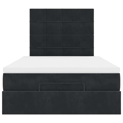 vidaXL Ottoman-Bett mit Matratzen & LEDs Schwarz 120x190 cm Samt