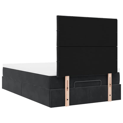 vidaXL Ottoman-Bett mit Matratzen & LEDs Schwarz 120x190 cm Samt