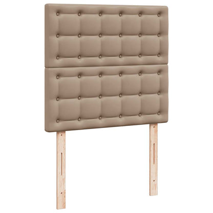 vidaXL Ottoman-Bett mit Matratzen & LEDs Cappuccino-Braun 180x200cm