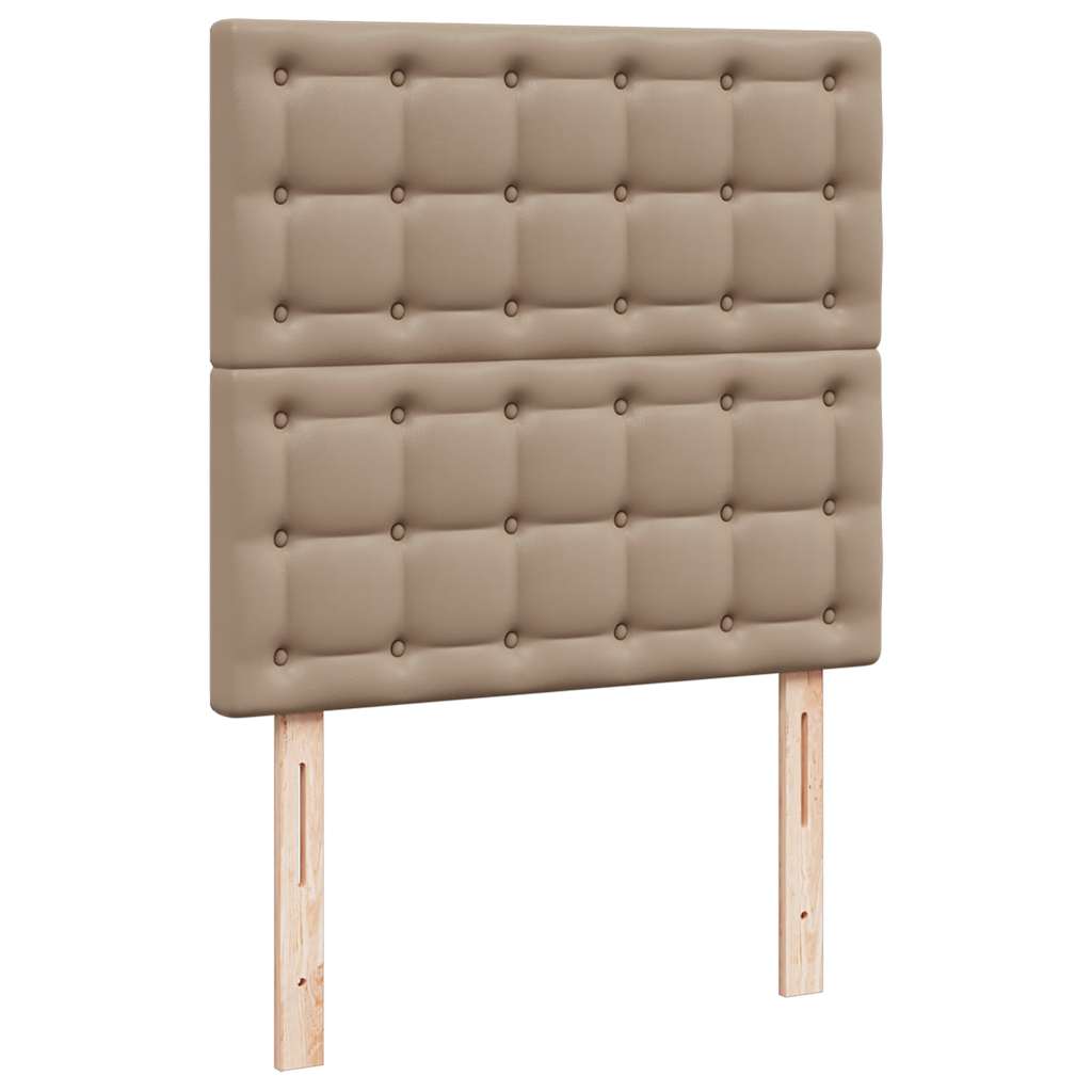 vidaXL Ottoman-Bett mit Matratzen LEDs Cappuccino 200x200cm Kunstleder