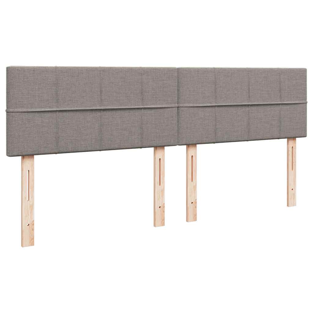 vidaXL Ottoman-Bett mit Matratzen & LEDs Taupe 200x200 cm Stoff