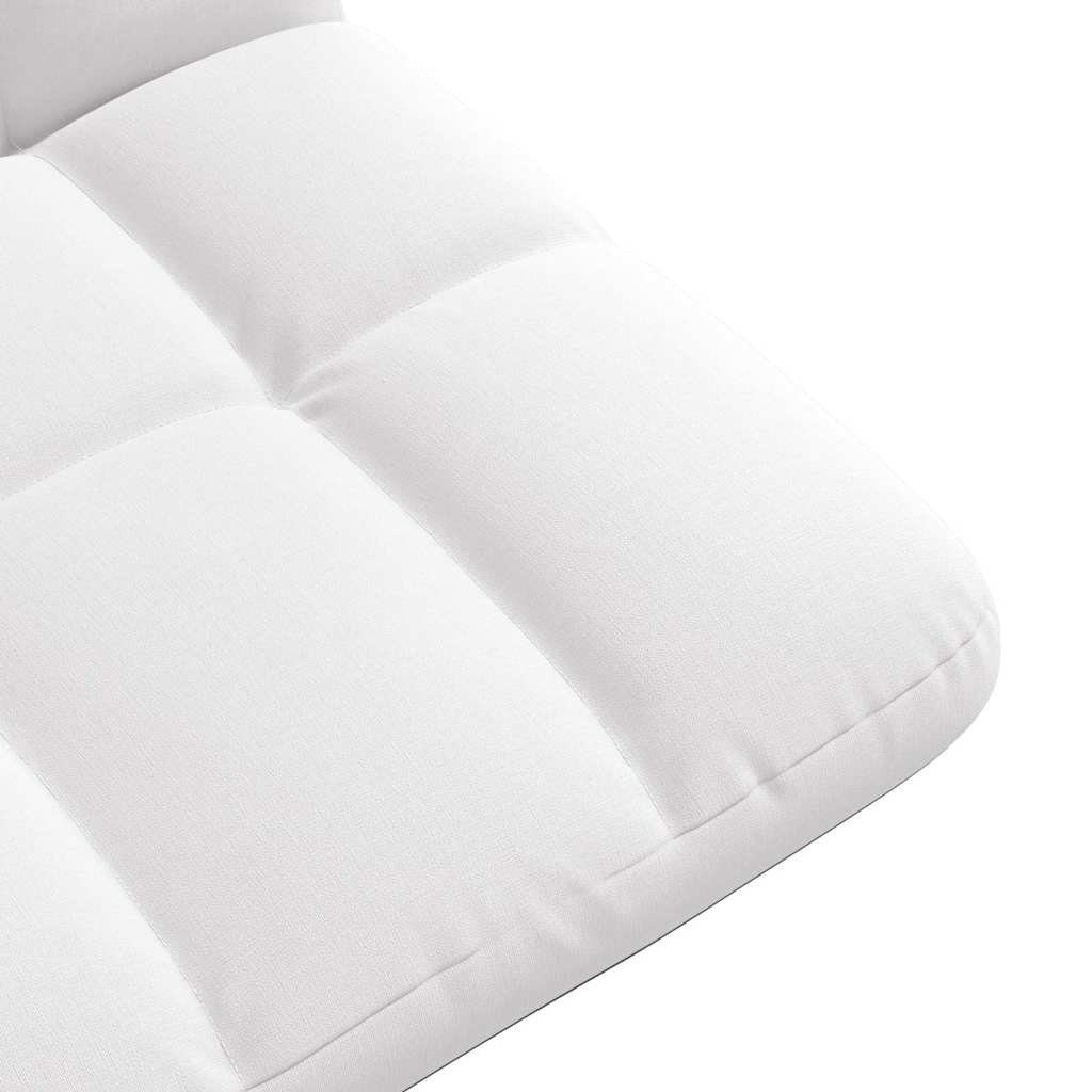 Bodenstuhl Faltbar Weiß 71x51x62 cm Stoff