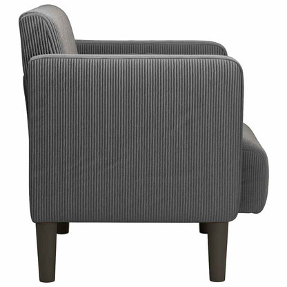 vidaXL Sessel mit Armlehnen Dunkelgrau 54 cm Cordstoff