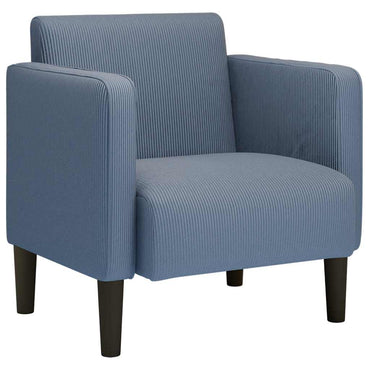 vidaXL Sessel mit Armlehnen Blau 54 cm Cordstoff