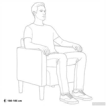 Sessel mit Armlehnen Blau 54 cm Cordstoff