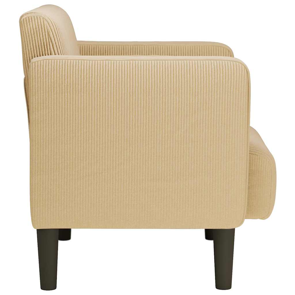 vidaXL Sessel mit Armlehnen Graugrün 54 cm Cordstoff