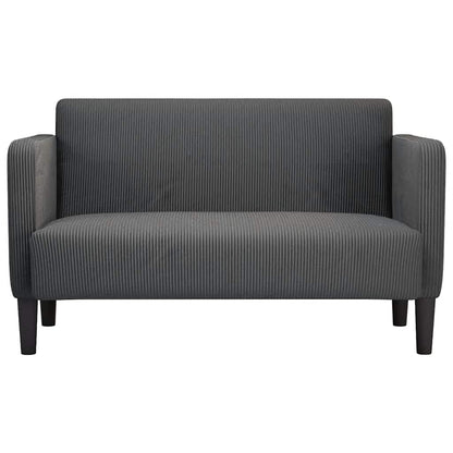 Zweisitzer-Sofa Dunkelgrau 109 cm Cordstoff