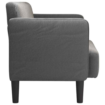 vidaXL Zweisitzer-Sofa Dunkelgrau 109 cm Cordstoff