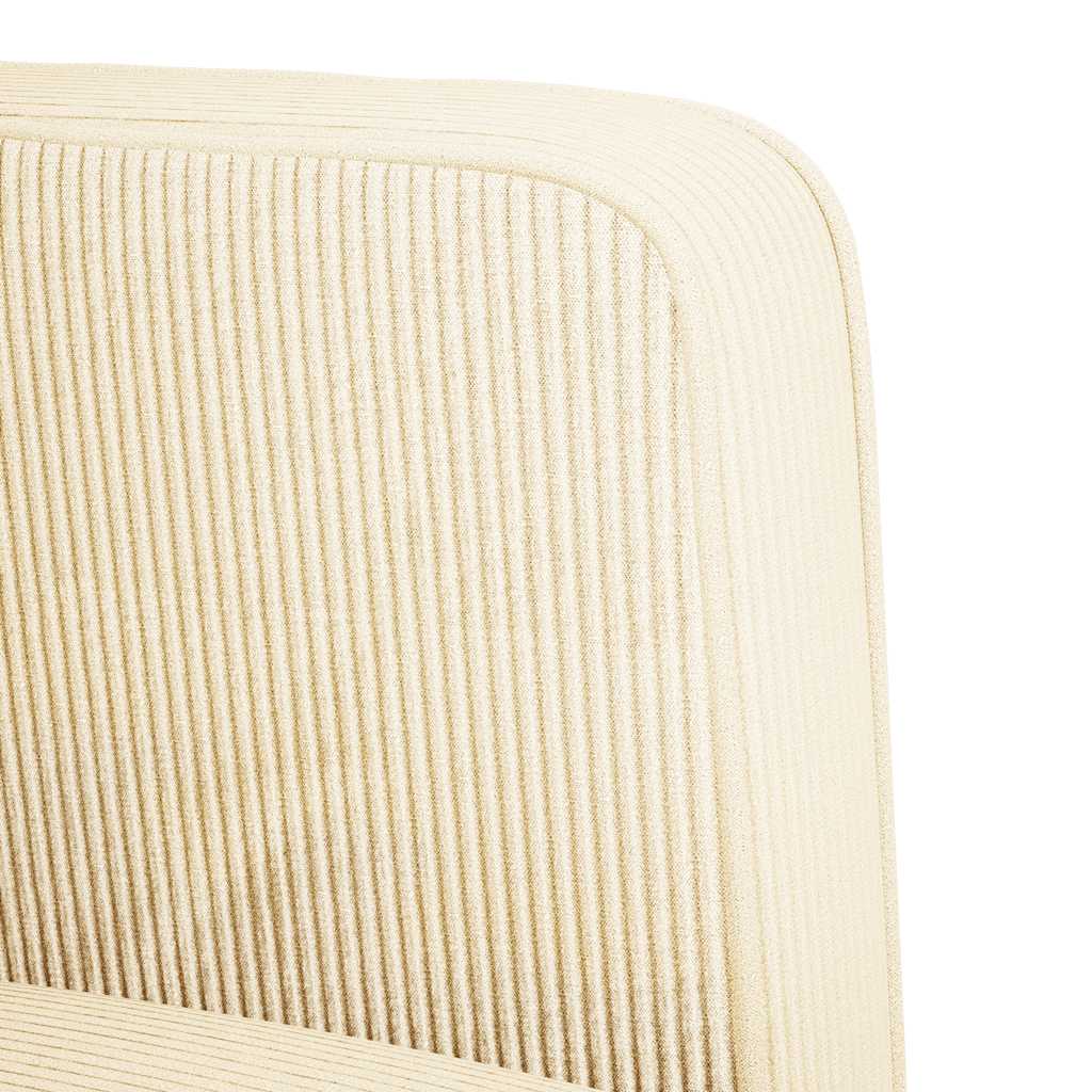 vidaXL Zweisitzer-Sofa Creme 109 cm Cordstoff